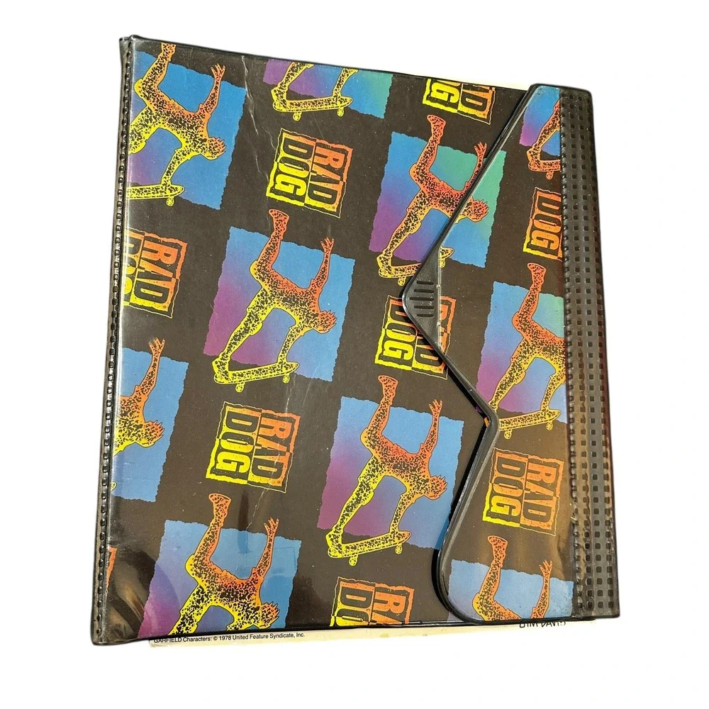 VTG Rad Dog Trapper Keeper‎ 3 Ring Binders Folders Lot 1980s 70s Garfield Folder